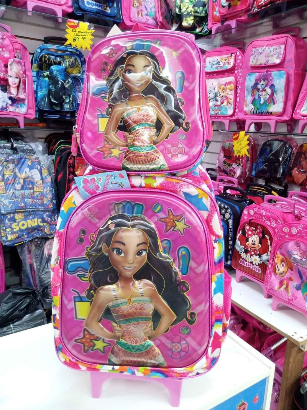 Kit Carrinho 2 Peças Moana