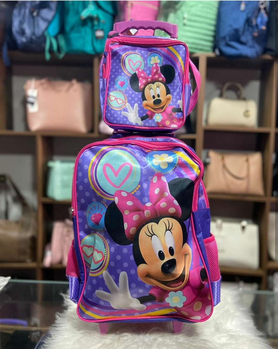 Kit Carrinho 2 Peças Minnie