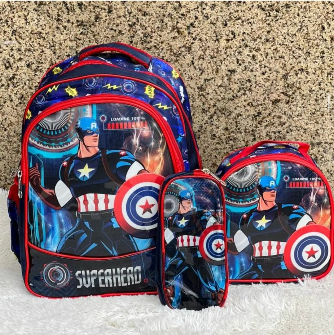 Kit Costa 3 Peças Capitão América